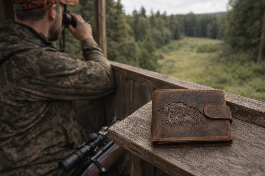 kožená peňaženka s motívom Diviak mk